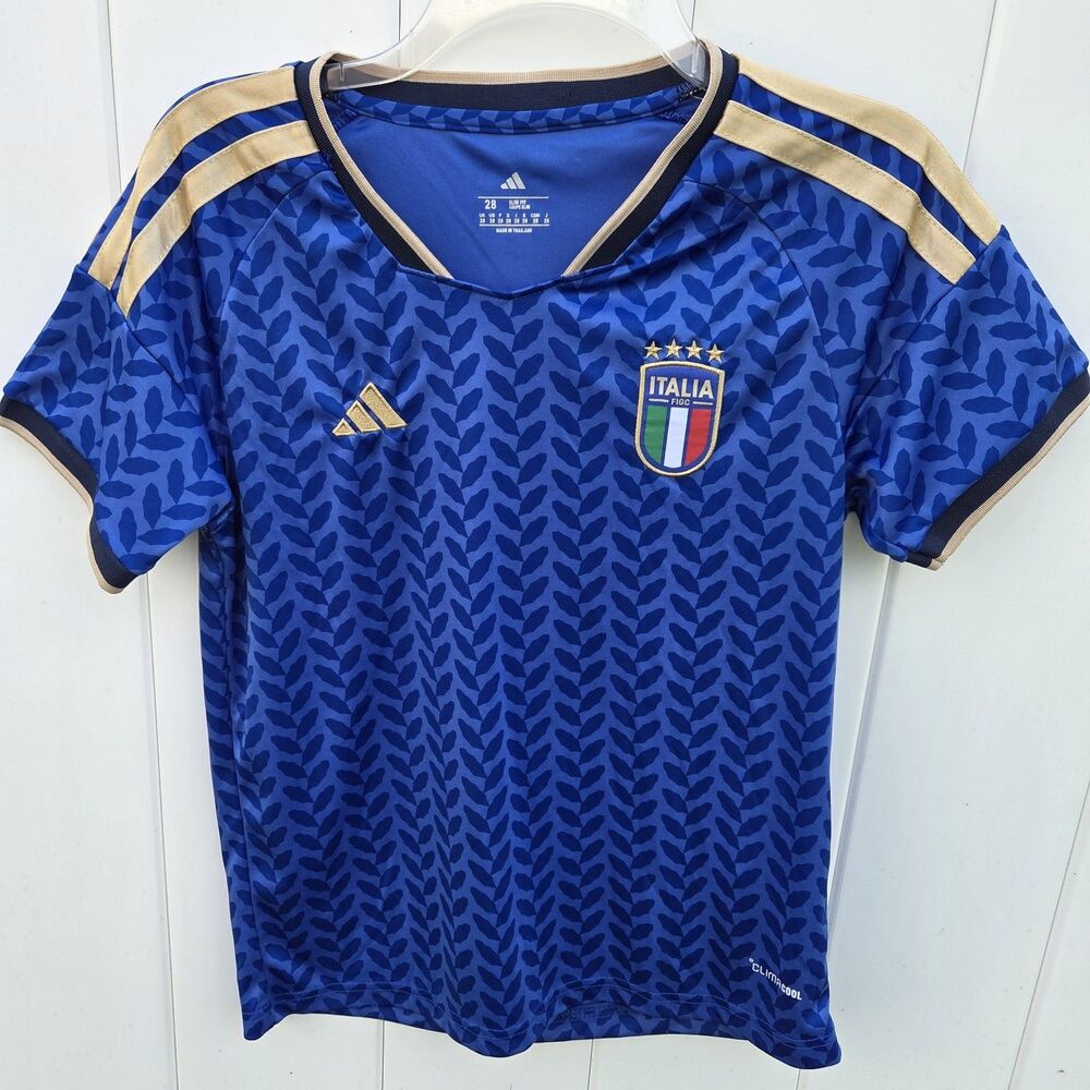 Adidas Italy Italia 2026 Authentic Home Soccer Jersey YOUTH Size 28